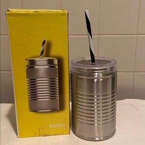 🌺Asobu I Can Drinking Cup,Stainless Steel With Straw